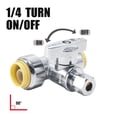 thumbnail image 3 of TT FLEX Service Tee Stop Valve, 1/2 Inch x 1/2 Inch x 1/4 Inch, 1/4 Turn, Compression Service Stop Fitting, Water Valve Shut Off, Push-to-Connect, PEX, Copper, CPVC, PE-RT, 3 of 5