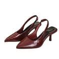 thumbnail image 4 of Xfvqtps Slingback Heels for Women Pointed Toe Stiletto Patent Leather Pumps Classic Black Burgundy Dress Shoes for Office Date and Casual Wear, 4 of 9