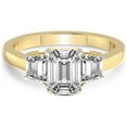 thumbnail image 3 of 5 Carat IGI Certified Emerald Shape Lab Grown Diamond Engagement Ring | 14K Yellow Gold |Dianna Three Stone Side Trapezium Diamond Ring | FG-VS1-VS2 Quality Friendly Diamonds, 3 of 5