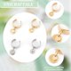 thumbnail image 5 of 8 anillos de acero inoxidable de 2 colores con dijes para mujer, redondos, ajustables, con dijes en blanco, abiertos., 5 of 6