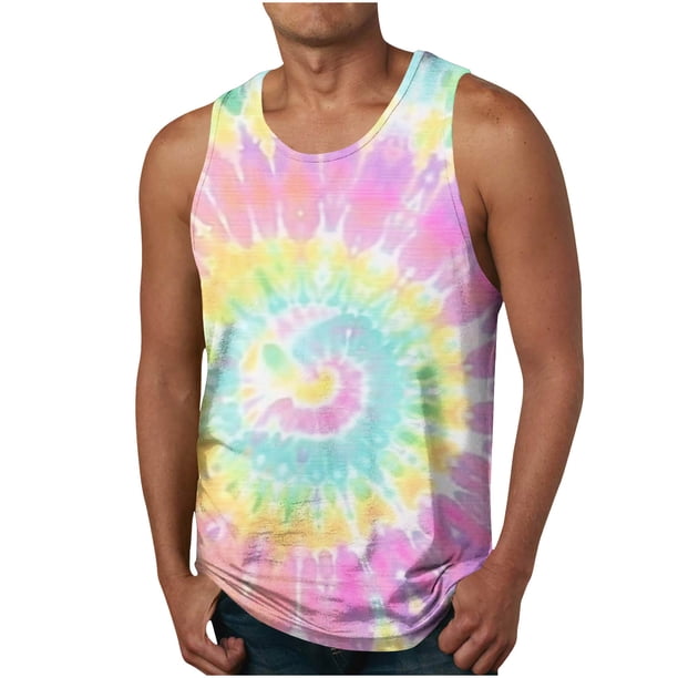 Camiseta de Cuello Redondo sin Mangas para Hombres Camiseta de Cuello Redondo para Hombres