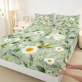 thumbnail image 3 of Homewish Western Floral Flower Twin Sheet Sets for Adult, Green Leaf Botanical Twin Fitted Sheet, Mandala Bohemian Flat Sheet, Lightweight Room Decor, 3pcs, 3 of 7