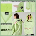 thumbnail image 4 of Sudadera con capucha Disney Stitch Blanket, 2 en 1, sudadera con capucha de forro polar extragrande para bebés Yoda Minnie Mouse, Stitch Gifts (Green Baby Yoda), 4 of 6