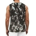 thumbnail image 4 of Beshee Tank Tops Men, Men's Summer Outdoor Digital Print Casual Holiday Street Hipsters Sleeveless Tank Top Mens Shirts White XXXL, 4 of 6