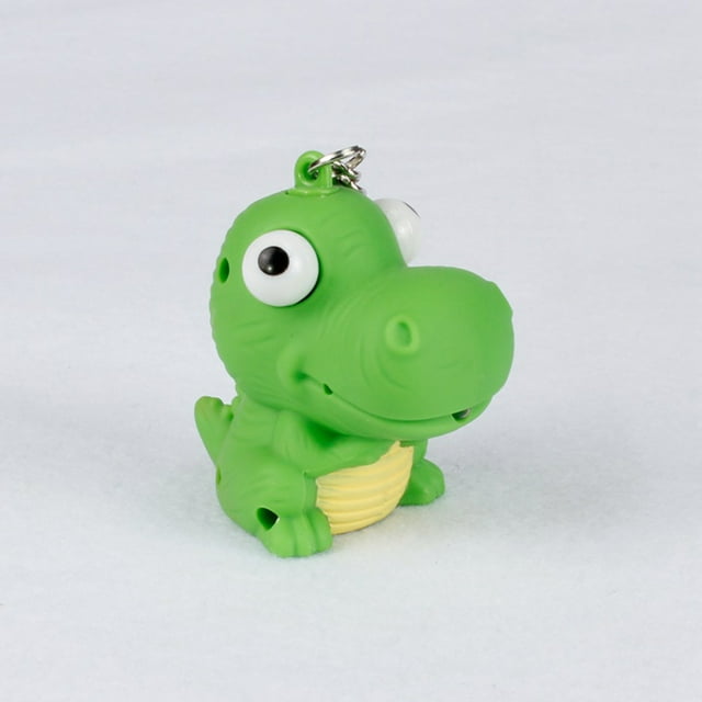 Dvkptbk Dinosaur LED Sound Emitting Light Key Ring Chain Creative Small Gift Jewelry