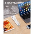 thumbnail image 2 of Protector contra sobretensiones Power Strip DEWENWILS, cable de 6 salidas y 15 pies, 2 of 7