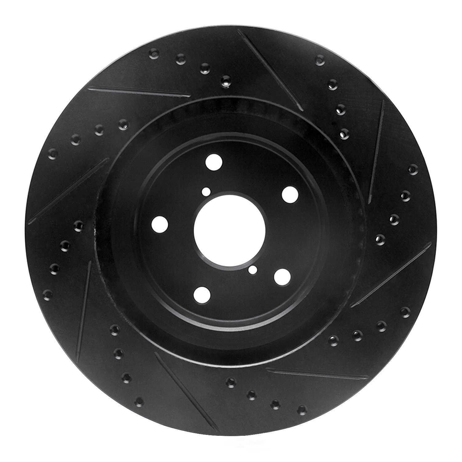 Dynamic Friction Company 633-13045L DFC Brake Rotor - Drilled And Slotted - Black