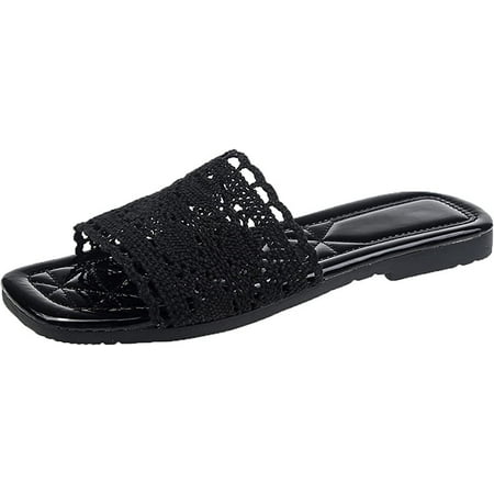 

CoCopeaunt Women s Sandals Summer Sandals Lace Slippers Open Toe Home Slippers Bass Sandals Bathroom Slippers Beach Slippers