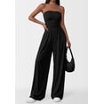 thumbnail image 2 of PRETTYGARDEN Womens Trendy Strapless Rompers Ruched Tube Top Wide Leg One Piece Jumpsuits Beach Vacation Summer Outfits, 2 of 7