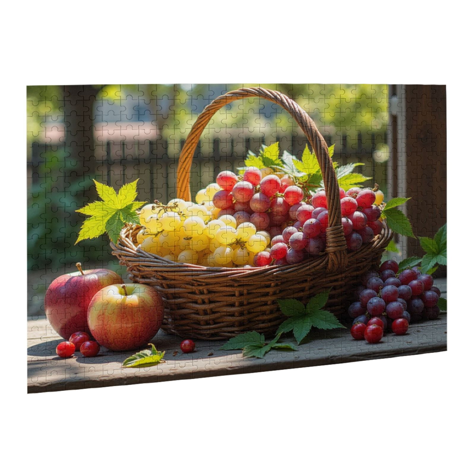 500 Piece Jigsaw Puzzles For Adults Fruit Basket Grapes And S Challenging And Relaxing Puzzle， Vibrant Colors， Great Gift Idea， Quality Pieces， Home Decor
