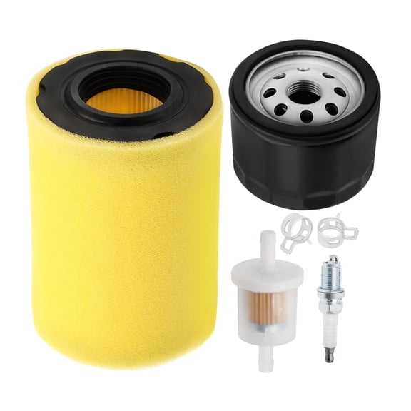 Anxingo 590825 Air Filter Oil Filter Kit Replacement for John Deere Z345 Z345R Z345M Z235 Z355R Z335E E120 LT150 MIU13038 Replace 591334 594201 MIU14395 GY21435