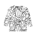 thumbnail image 4 of COM1950s Chemises pour Filles, Zhongda Sweat à Capuche Imprimé Graffiti pour Enfants, 4 of 9