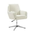 thumbnail image 4 of Bowery Hill Modern / Contemporary Metal Swivel Chair in White, 4 of 19