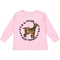 thumbnail image 3 of Inktastic Future Goat Farmer with Cute Goats and Hoof Prints Boys or Girls Long Sleeve Toddler T-Shirt, 3 of 5