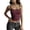 72#Red, variant on Women Y2K Sleeveless Striped Spaghetti Strap Crop Cami Tank Backless Slim Fit Aesthetic Going Out Tops Girls Red M