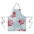thumbnail image 2 of Pioneer Flower Floral Print Pattern Apron-Garden Aprons for Women with Pockets-Cotton Linen Waterproof Kitchen Cooking Gardening Aprons Adjustable for Kitchen,Cooking,BBQ and Salon 33x27 Inch, 2 of 7