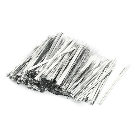 - 4000pcs 70mm Long Silver Tone Metal Twist Tie String for Wedding Party Candy Bag