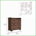thumbnail image 5 of Dressers | 5-Drawer with Spacious Top | Dark Brown | Particle Board, 5 of 7