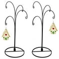 HOHIYA 2pcs Ornament Display Stand Holder Christmas Hanger Hook Glass Ball Bauble 4 Arms 12inch
