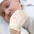 thumbnail image 4 of Newborn Not Scratch Hand Protectors Cotton Mittens Breathable Washable Baby Gloves Comfortable for Delicate Skin Care Multicolor, 4 of 4