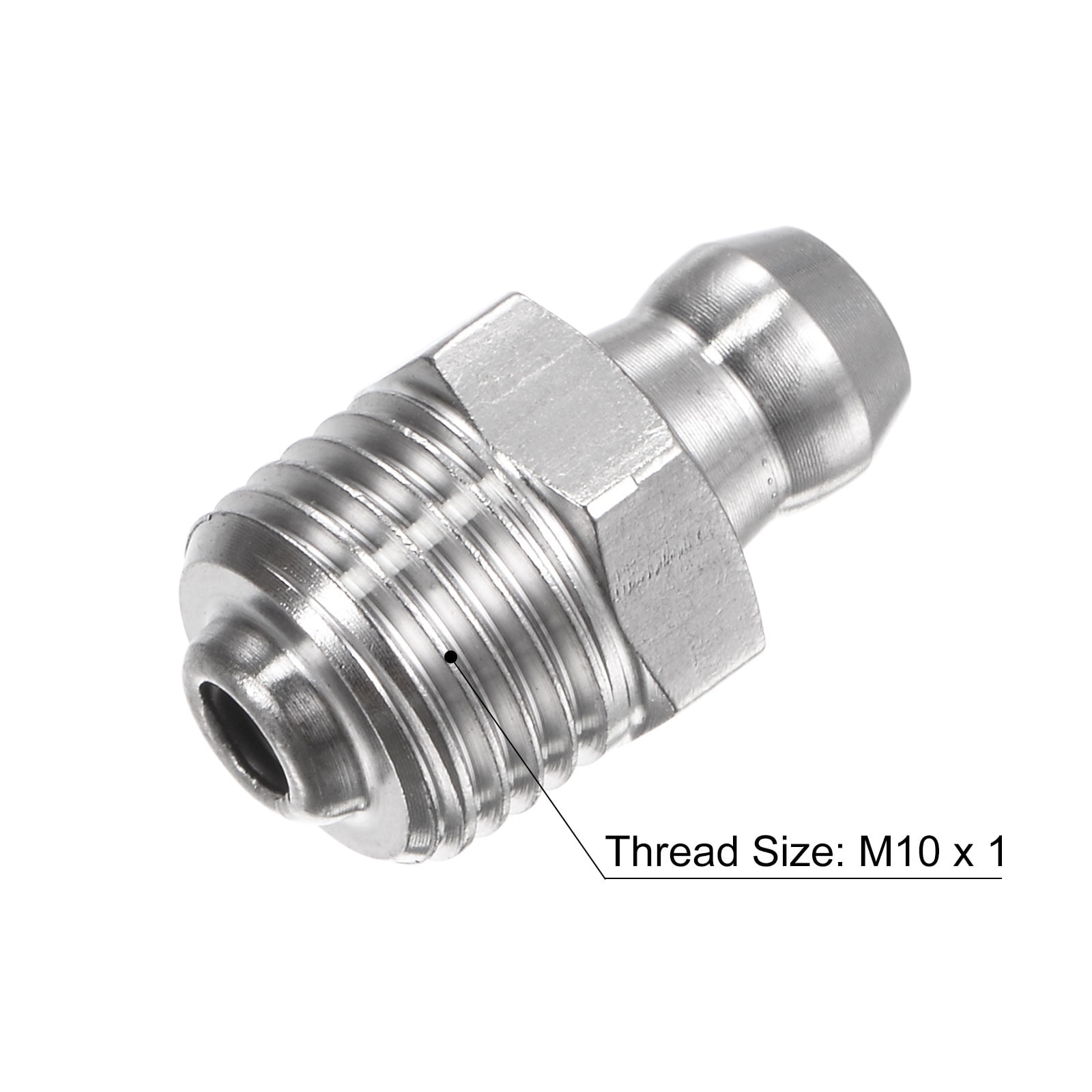 Unique Bargains Straight Hydraulic Grease Fitting with Durable Threads M10x1mm 10 Pcs