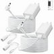 thumbnail image 1 of wonima11 2-Pack Power Adapter Charger Cable Compatible with Ring Stick Up Cam Battery/Plug-in 3rd Gen/2nd Gen & Ring Pan Tilt Stick Up Camera, Indoor/Outdoor Weatherproof Power Cord (4m/13.1ft) White, 1 of 1