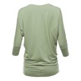 thumbnail image 3 of SSOULM Women's 3/4 Sleeve V-Neck Draped Dolman Top (S-3XL), 3 of 4