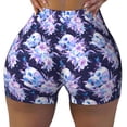 thumbnail image 2 of Rateoe blue starry sky Skull flower Printed Power Workout Shorts for Women Tummy Control Squat Proof Ribbed Thick Seamless Scrunch Active Short-XX-Large, 2 of 8