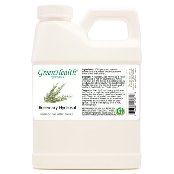 Rosemary Hydrosol - 16 fl oz - White Plastic Jug w/ Cap