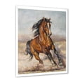 thumbnail image 2 of Designart 'A Brown Horse In The Race' Farmhouse Framed Art Print, 2 of 4