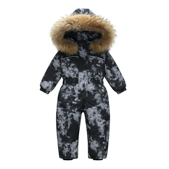 Hellosay Boys Girls Snowsuit for Kids Waterproof Windproof Snow Suit One Piece Jumpsuit Ski Suits Winter Outdoor Overalls 1-6T