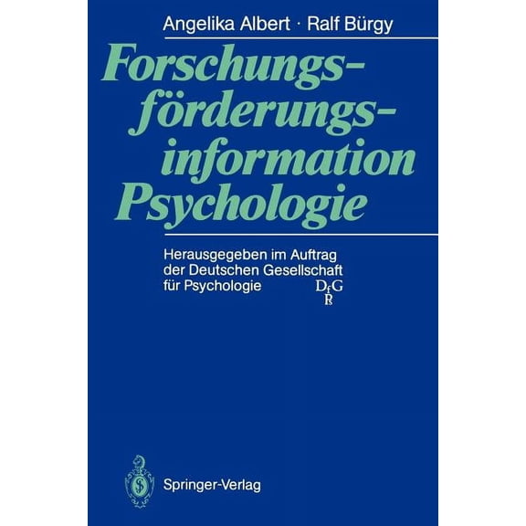 Forschungsförderungsinformation Psychologie, (Paperback)