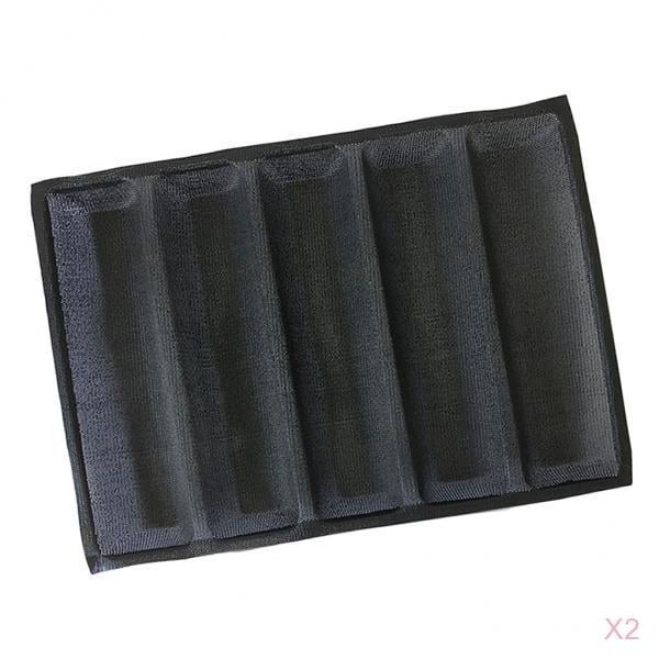 2x Formas De Pan De Silicona Antiadherente Bandeja Para Hornear 5 Panes 13 "