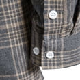 thumbnail image 6 of PBNBP Mens Shirts Casual Plaid Print Long Sleeve Button Down Shirts Vintage Street Style Shirts Loose Fit Shirts with Pocket, 6 of 7