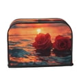 thumbnail image 2 of Kdxio Romantic Roses Sunset Ocean Print Toaster Cover Bread Machine Cover Fits for Most Standard 2 Slice Toasters,Keep Toaster Free From Dust And Fingerprint Oven Dustproof Cover, 2 of 7