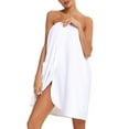 thumbnail image 4 of xiaxaixu Peignoir Serviette pour Femmes, Doux, Ajustable, Peignoir de Spa avec Bonnet de Douche pour Cheveux, pour le Gym et la Douche, 4 of 7