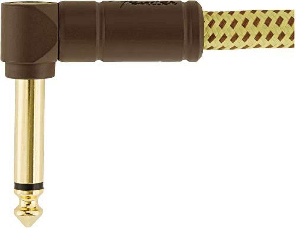 Fender® 1' Deluxe Series Tweed Instrument Cable Angle/Angle #0990820097 - 1 foot