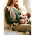 thumbnail image 5 of Women's Long Sleeve Maternity Nursing Tops Shirts Breastfeeding Clothes 3-Pack, 5 of 7