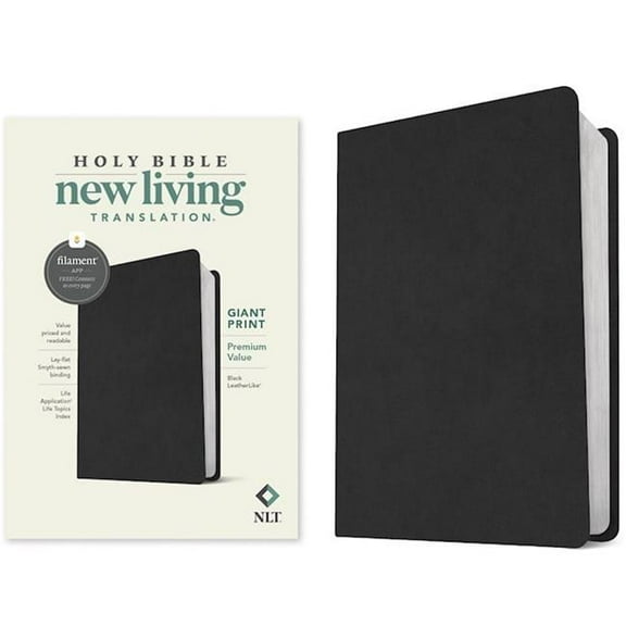 NLT Giant Print Premium Value Bible/Filament Enabled Edition-Black LeatherLike