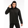 thumbnail image 4 of FANNYC Men's Sports Long Sleeve Hoodie Tee High Elastic Workout Running Pullover t-Shirts Gym Activewear Top,Black, Grey, 4 of 7