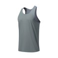thumbnail image 3 of YYDGH Men's Workout Sleeveless Shirts Quick Dry Moisture Wicking Tees Swim Beach Muscle Tank Tops Gym Running Athletic Outdoor Vests Gray L, 3 of 5
