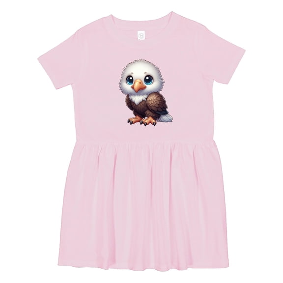 Inktastic Baby Bald Eagle Girls Toddler Dress