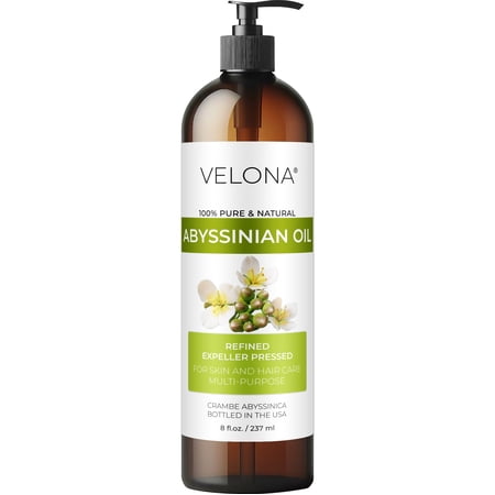 Abyssinian Oil by Velona - 8 Fl Oz | 100% Pure and Natural Carrier Oil | Hair, Body Care | Use Today - Enjoy Results