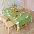 thumbnail image 3 of Green Christmas Tree Pattern Rectangle Tablecloth 60"x102",Waterproof Polyester Rectangle Table Cloth, Wipeable Spillproof Polyester Tablecloth for Dining, Camping, Indoor and Outdoor, 3 of 6