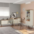 thumbnail image 5 of Windsor 47.24 Modern Console Accent Table Entryway with 2 Shelves in Off White and Nature, 5 of 5