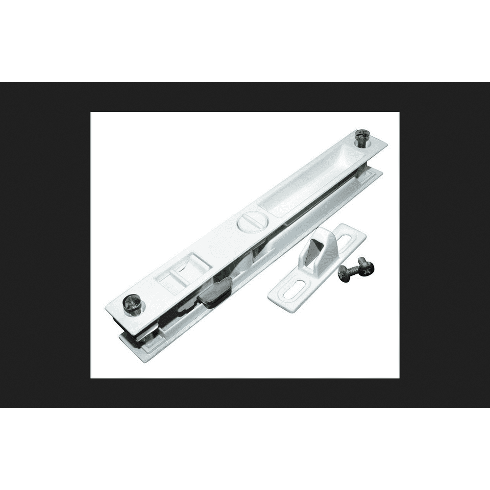 Barton Kramer Sliding Glass Door Lock Set White Flush
