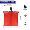 thumbnail image 2 of Uxcell 17x16" Canopy Weight Bags Waterproof Leg Weights Sandbag for Tent 4 Pack 600D Oxford Red, 2 of 7