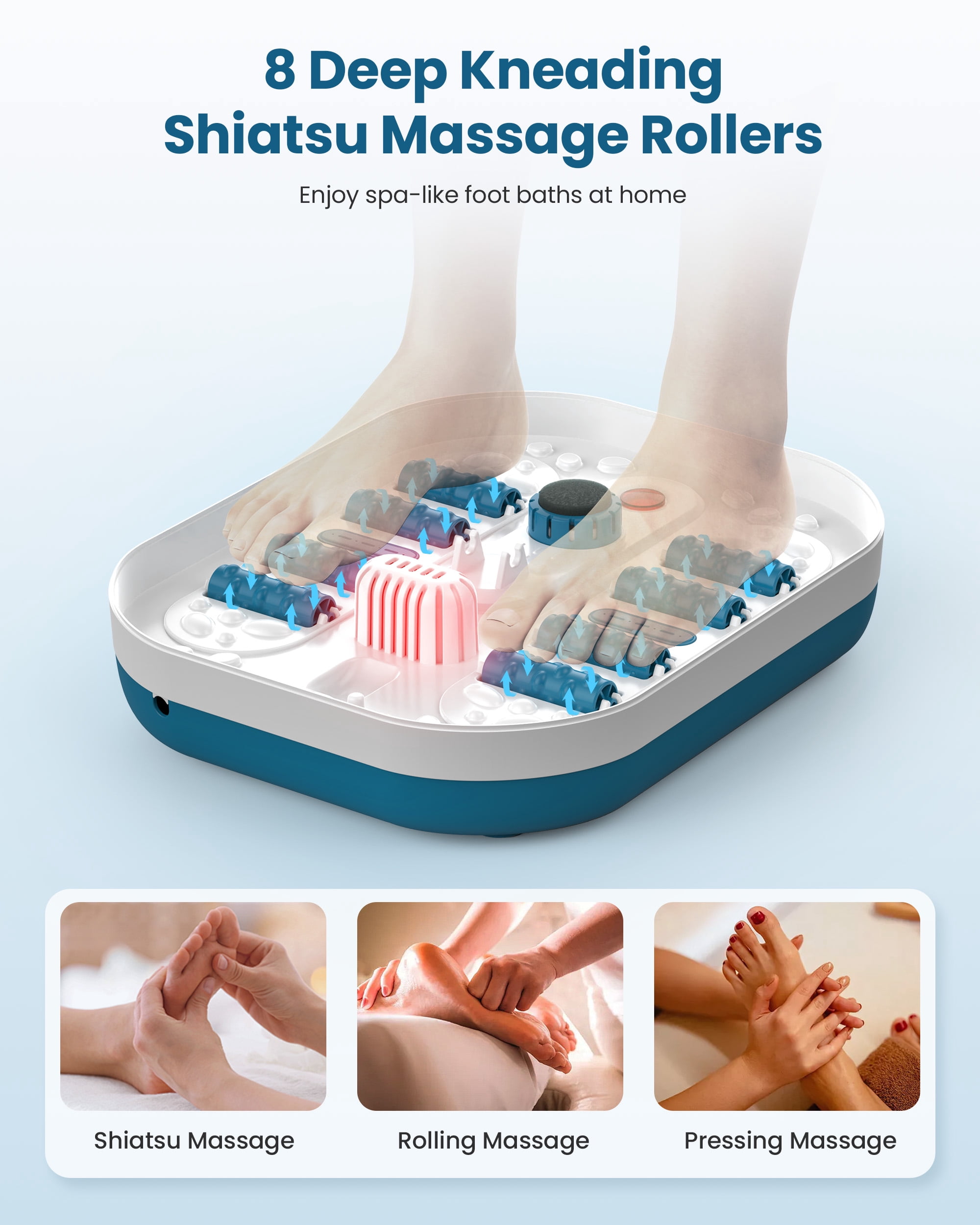 Comfier Foot Spa Bath Massager with Heat, Collapsible Foot Care Soaker Tub for Relaxation, Gifts