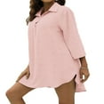 thumbnail image 3 of CHOK Paréos d'Été pour Maillots de Bain en Chiffon pour Femmes, Robe Chemise à Pompons Ample, 3 of 6