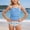 Sky Blue, variant on Girls 2 Piece Tankini Swimsuit for 4-14 Years Kids UPF 50 High Neck Bathing Suit with Swim Shorts Tween Beach Pool Swimwear Set